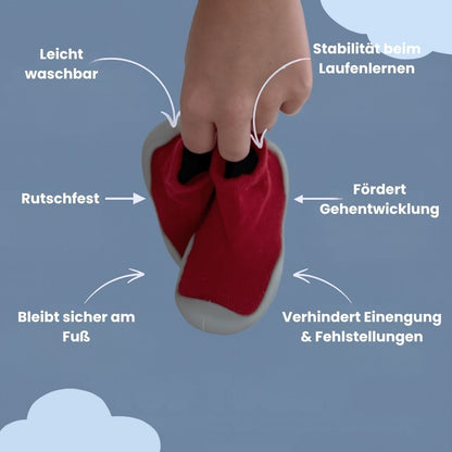 Laufenlernen Sockenschuhe
